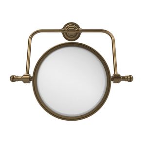 Allied Retro Dot Espejo de maquillaje giratorio de latón con 5 x Ampliación, RDM-4/5X-BBR