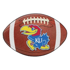 Fanmats NCAA Universidad de Kansas Jayhawks Nylon Face Fútbol Alfombra