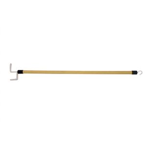 Su Vestidor Buddy, Blue Jay, 27" Bastón Para vestirse, vestidor fácil, madera Dowel, revestimiento de plástico push-pull y C Pull gancho, ayuda para S