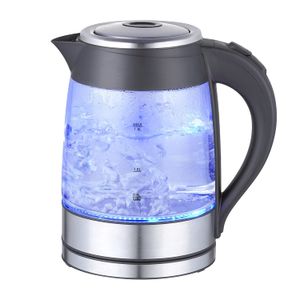 megachef 1.8lt cuerpo de acero inoxidable y vidrio hervidor de agua eléctrico