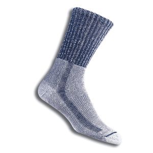 Thorlos Mens Lite moderada acolchado Crew – Calcetines de senderismo, Nogal Heather