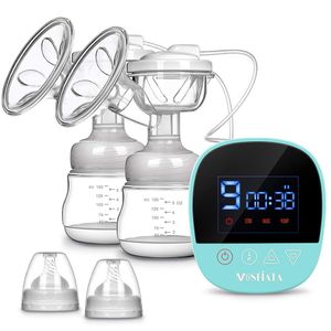 Bomba de lactancia eléctrica MOSFiATA recargable con modo de masaje, pantalla LCD táctil inteligente, 3 modos (9 niveles de succión cada uno) y protec