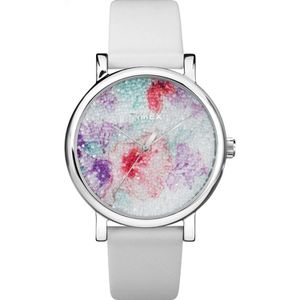 Timex - Reloj de pulsera para mujer con esfera de tela Swarovski de 1.496 in