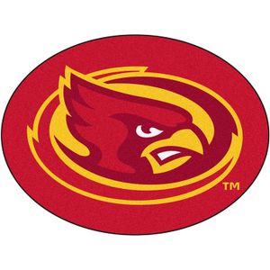 Fanmats NCAA Universidad del Estado de Iowa Ciclones Nylon Face Mascot Alfombra