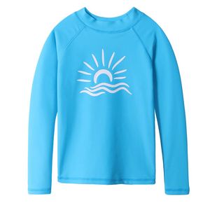TFJH E - Traje de baño de manga larga para niñas y niños con protección solar UPF 50+