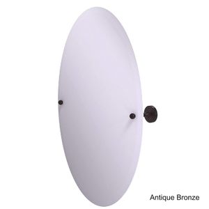 Allied latón Sag Harbor Frameless Oval Espejo de pared biselado de inclinación