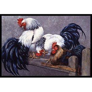 Tesoros de la caroline bdba0208jmat gallos roosting para interiores o exteriores mat 24 h x 36 w multicolor