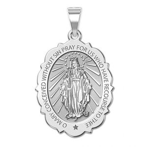 Óvalo Milagroso Con Forma De Medalla - 1/2 Pulgada X 2/3...