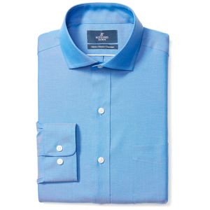 Camisa De Vestir Sin Costura De Corte Clásico En Cuña De...