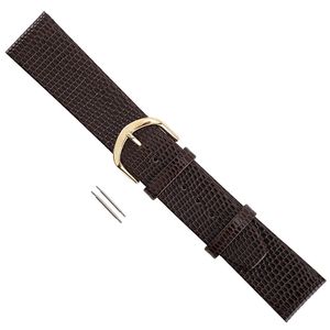 WATCH Band Flat Lizard de piel de grano Repuestos Watchband Negro o café 10,12,13,16,18,19,20, mm