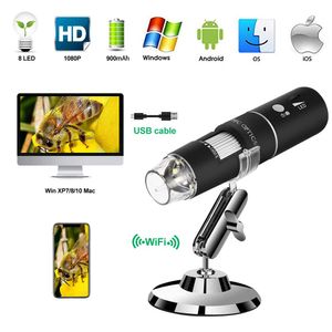Microscopio digital WiFi, 2019 nueva PFC Optics Protable USB Wireless Microscopio Cámara con 1000x Ampliación de Zoom de mano, Mini bolsillo recargabl