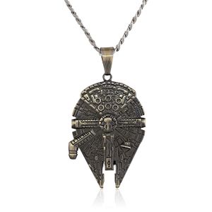 Star Wars joyería collar con colgante de Unisex Acero Inoxidable Millennium Falcon
