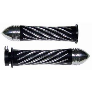 Yana Shiki a3250bpr negro Swirl estilo agarre diseño curvado con punta acanalado tapas
