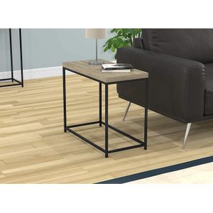 Safdie & Co. 81042.Z.05 Accent Table-Dark Taupe/Black Metal