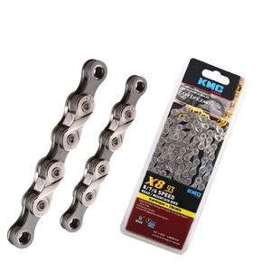 KMC X8.93, Cadena de 6,7,8 velocidades para Trekking 116 eslabones medio níquel chapado original