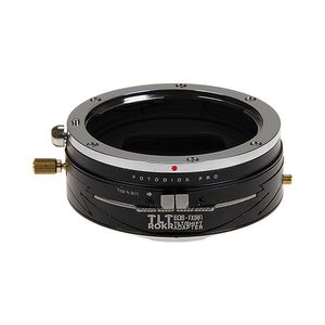 Fotodiox Pro TLT ROKR - Adaptador de montura de objetivo inclinado/disparo para objetivos Canon EOS (EF) D/SLR a cámaras Fujifilm Fuji Serie X sin esp