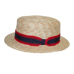 Jeanne Simmons paja 2 inch Brim Grosgrain banda Boater hat, talla única , Natural