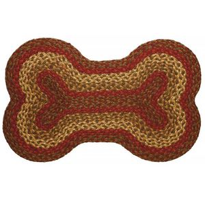 Forma de Hueso de perro trenzado de yute alfombra 18"x28"