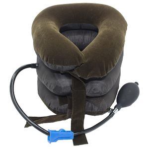 El suave, ajustable collarín de tracción cervical ayuda a dormir, aliviando el nervio contraído gracias al cojín cervical, para el dolor de cuello, ho