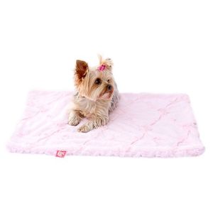 El Perro Squad 30 por 36-Inch MINKIE Binkie Manta, Medium, Pale Pink Roses