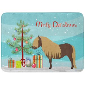 Caroline 's Treasures Shetland Pony Caballo Navidad alfombrilla de piso, 19" x 27", multicolor