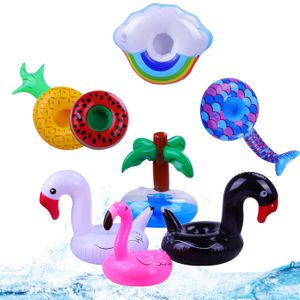 Soportes inflables para bebidas, 8 unidades, flotadores, vasos inflables, posavasos para verano, piscina, fiesta, juguetes de baño divertidos para niñ
