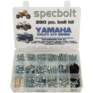 250pieza specbolt Bolt Kit para Yamaha Utilidad ATV incluido todos los Grizzly Warrior Wolverine Big Bear Tracker Breeze Timberwolf Rhino YFM YTZ para