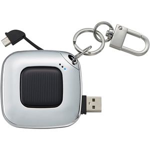 mixbin Electroplated, Micro-USB Cargador Solar Para Todos, color plateado