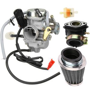 Nuevo carburador de 150 cc + colector de admisión/filtro de aire para GY6 125 cc 150 cc 152 QMI 157QMJ Motor Basado ATV Scooter Go Kart