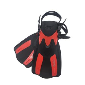 Adultos corto aletas de viaje para snorkel y última intervensión de buceo Buceo – -ajustable ligero y flexible – -diseño de talón abierto – -para homb
