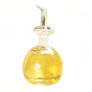 Eleton maceta redonda forma botella de almacenamiento de, botellas de vidrio dispensador de aceite de oliva de aceite y vinagre vinagreras, 8 oz