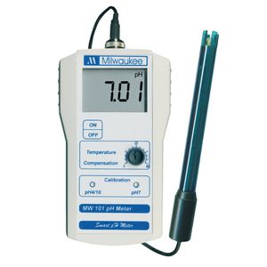 Milwaukee LED Economía Medidor portátil de pH con calibración, 1