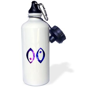 3dRose 202172 WB _ _ _ _ _ _ _ _ _ _ _ _ _ _ _ _ _ _ _ _ 1 " Piscis Horóscopo symbol-purple zodiaco signo astrológico "Deportes botella de agua de pec