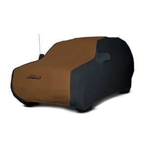 Coverking Custom Car Cover para ciertos modelos de Ford Bronco Satin Stretch Tan con laterales negros