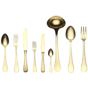 Mepra Venere Oro - Juego de cubiertos de cocina 39 piezas