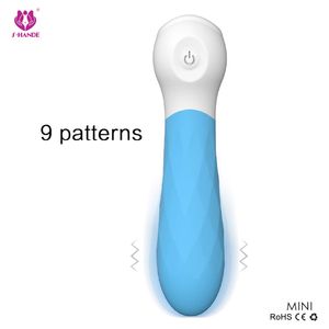 Wand Mini masajeador eléctrico inalámbrico potente, bolsillo portátil personal de moda viaje silencioso impermeable, 9 frecuencia Relax para espalda,