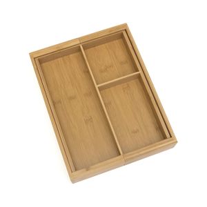 Lipper International 8893 madera de bambú extensible a 17" Gadget bandeja y organizador de cajones