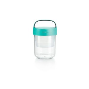 Lékué - Recipiente hermético para almacenamiento y transporte de alimentos (400 ml), color turquesa