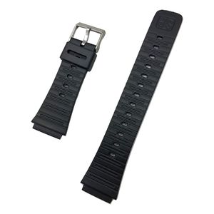 20 mm Negro hule Watch Band – -Material cómodo y duradero PVC