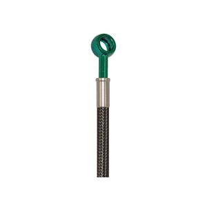 Pro Braking PBK4470-CAR-GRE Línea de freno trenzado delantero/trasero (manguera de carbolook y banjos verdes inoxidables)