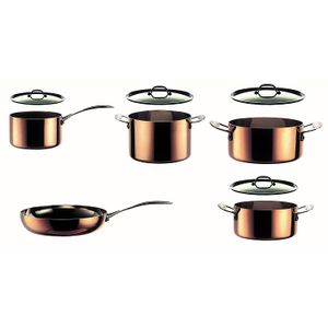 Mepra 30120009 Toscana de 9 piezas Juego de utensilios de cocina, cobre