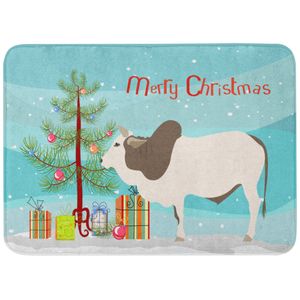 Caroline 's Treasures MALVI vaca Navidad alfombrilla de piso, 19" x 27", multicolor