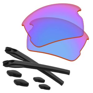 Predrox Flak 2.0 XL Lenses & Rubber Kits Replacement for Oakley OO9188 Polarized, 0