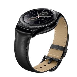 Correa de reloj Gear S2, Wollpo, correas de cuero premium con barra de resorte para reloj inteligente Samsung Gear S2 Classic