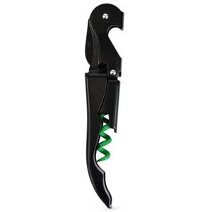 True 7186 Bulk Truetap: sacacorchos de doble bisagra en negro mate abridor de botellas de vino, talla única, verde