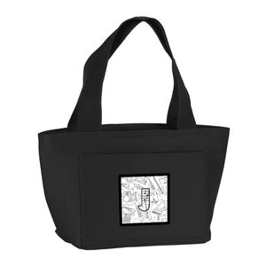 Tesoros de la Caroline cj2007-jbk-8808 J de nota musical Cartas Bolsa para la merienda, grandes, multicolor