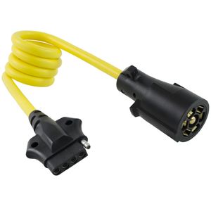 Conntek 7-way a 4/5-Way Flat Coiled Adapter Cord, 2-Feet