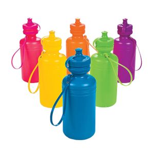 Neón botellas de agua deportivas (1 docena)