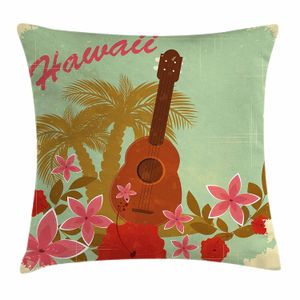 Lunarable Ambesonne - Funda de cojín de invierno, cubierta de nieve, abedul, árbol de temporada, ilustración de un bosque con diseño de bosque, funda