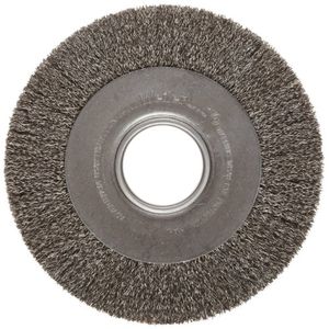 Weiler trulock medium face cepillo para polvo de rueda de alambre agujero redondo acero crimped alambre 1